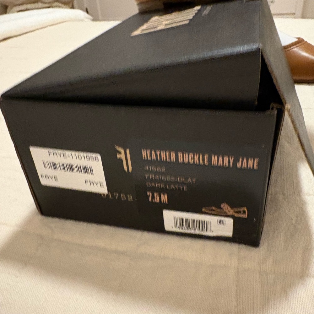Frye Brown Leather Mary Jane Pointed-Toe Flats - Picture 3 of 3